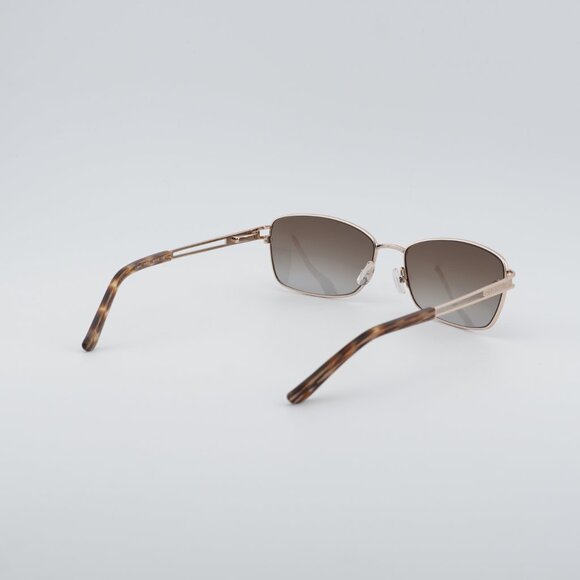 Liz Claiborne L 583/S 03YG HA Sunglasses Gold Rectangle Frame, Brown Lenses - Picture 4 of 9